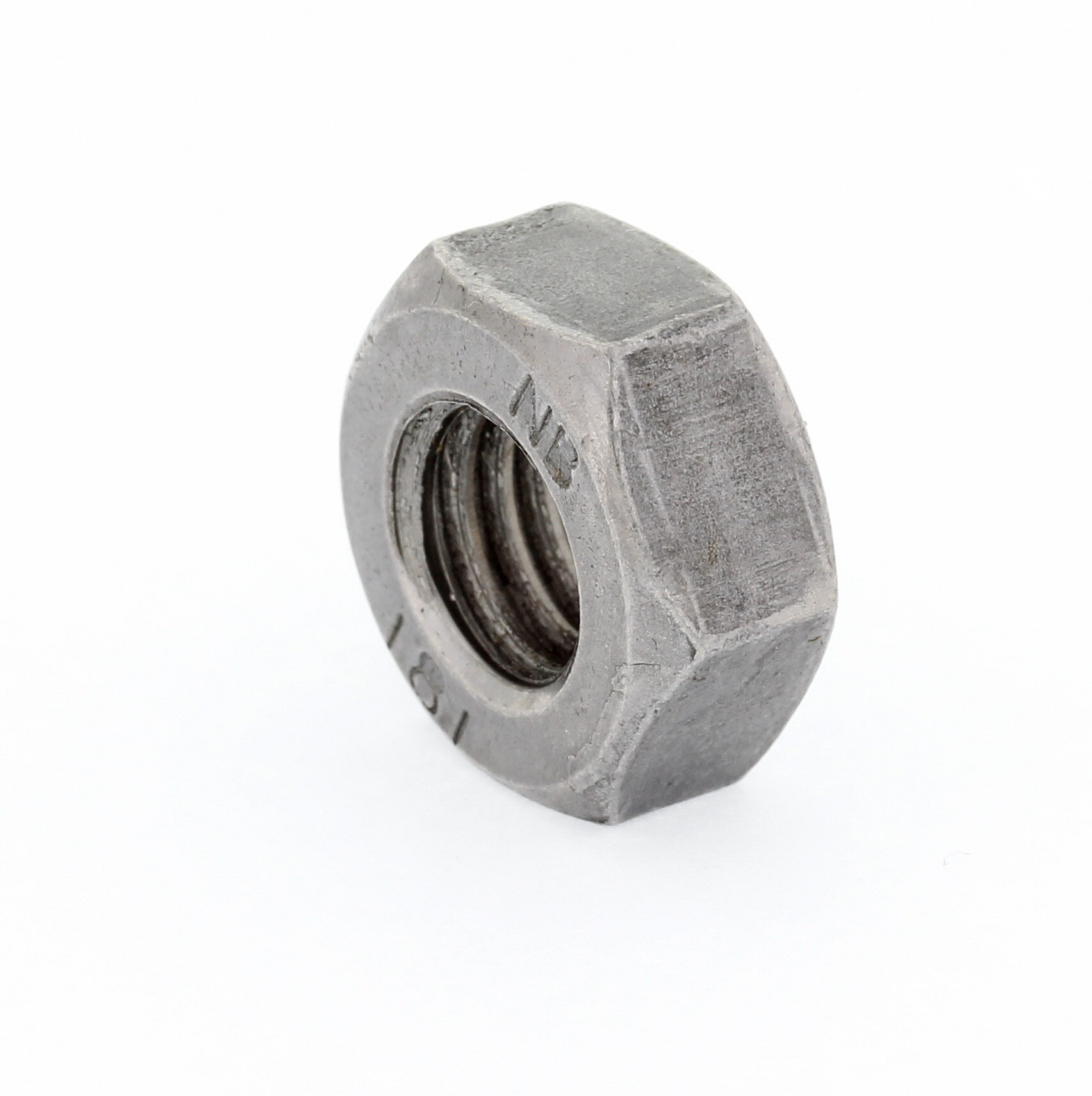 SEKSKANTMUTTER ISO 4032 8 UBELAGT